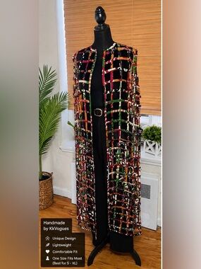 Luxury Handmade Ankara Maxi Duster Dress | Artisan African Wax Print | KKvogues